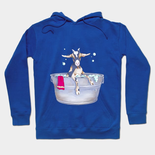 Goat in the Tub Hoodie by Julie Townsend Studio